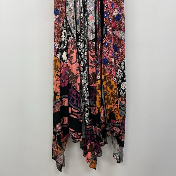 Free People California Love Floral Patchwork Bandeau Sleeveless Maxi Dress 2 - Picture 7 of 13